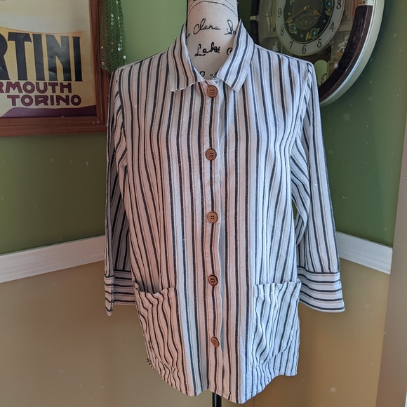 Sale Coldwater creek buttondown jacket or blouse - Picture 1 of 12